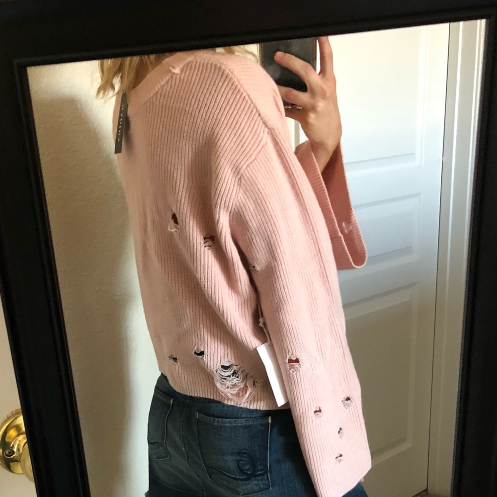 Pink Distressed Sweater - Picture 6 of 8